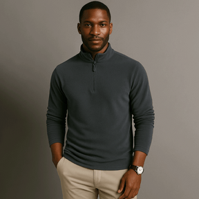 Suéter Masculino Gola Alta com Zíper